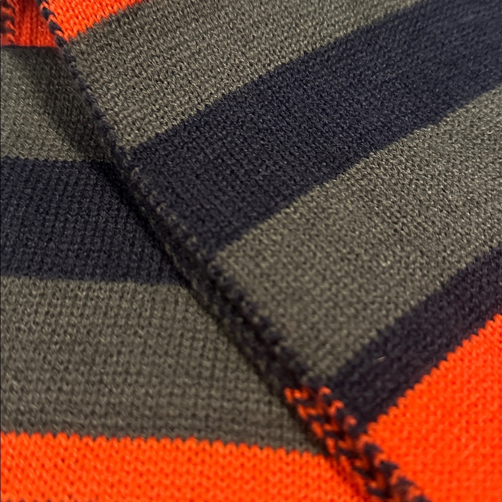 Striped Knit Scarf in Orange, Black, and White WARM Denver Broncos NWOT. - Picture 2 of 3